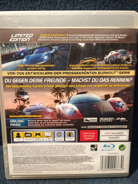 Neeed For Speed Hot Pursuit Limited Edition Neeed For Speed Hot Pursuit Limited Edition